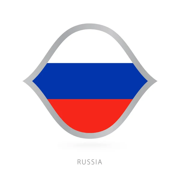 Russia National Team Flag Style International Basketball Competitions —  Vetores de Stock