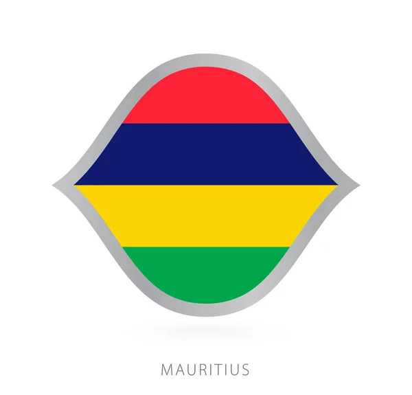 Mauritius National Team Flag Style International Basketball Competitions — Vetor de Stock