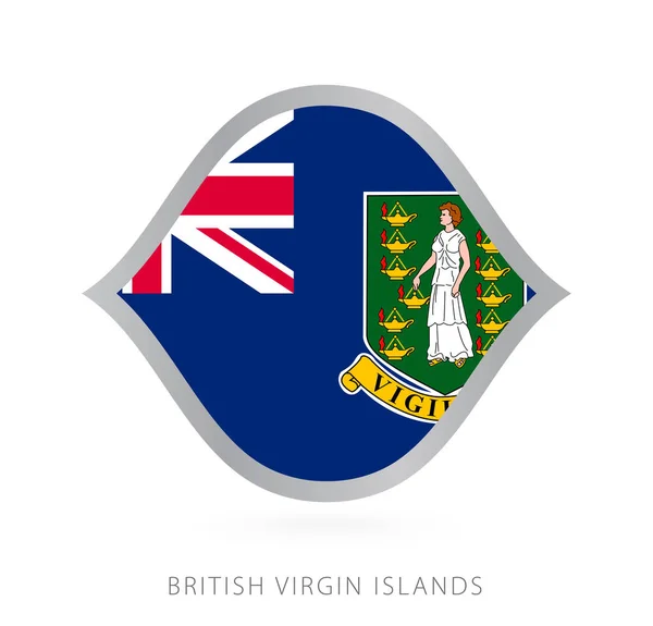 British Virgin Islands National Team Flag Style International Basketball Competitions — Archivo Imágenes Vectoriales