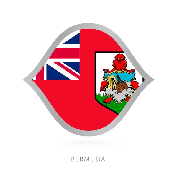 Bermuda National Team Flag Style International Basketball Competitions — Vetor de Stock