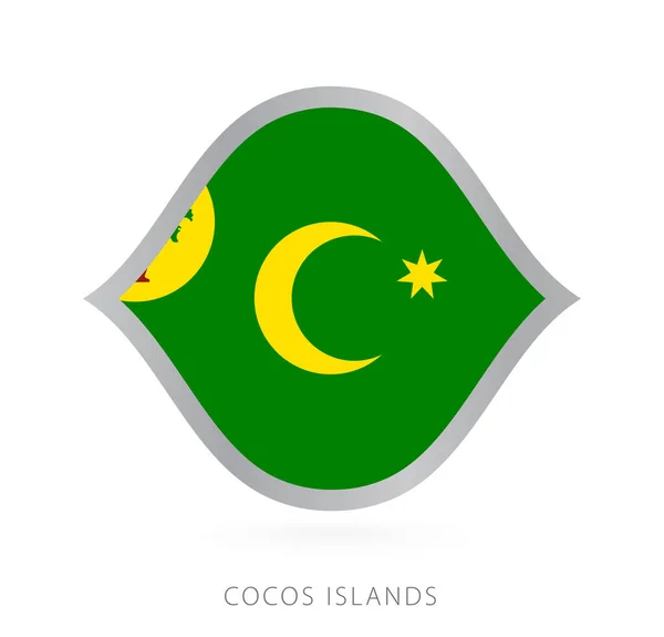 Cocos Islands National Team Flag Style International Basketball Competitions — Stock vektor