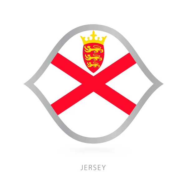 Jersey National Team Flag Style International Basketball Competitions —  Vetores de Stock