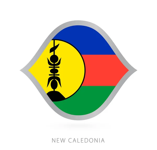 New Caledonia National Team Flag Style International Basketball Competitions — Stock Vector