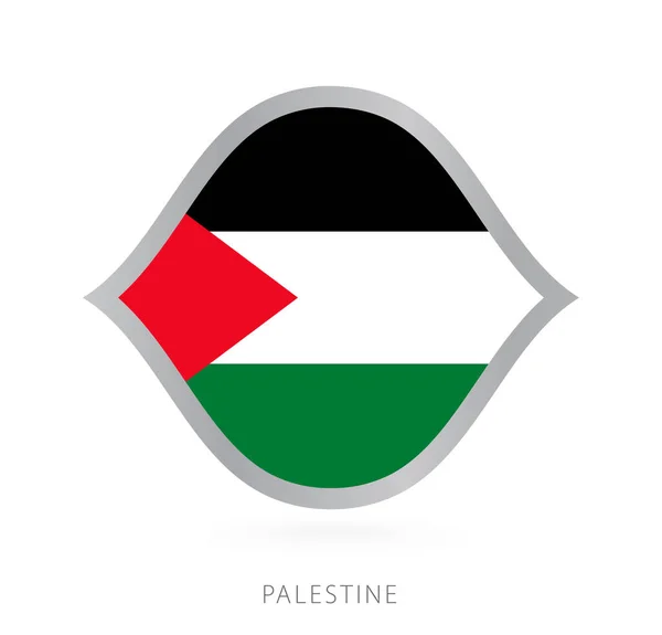 Palestine National Team Flag Style International Basketball Competitions —  Vetores de Stock