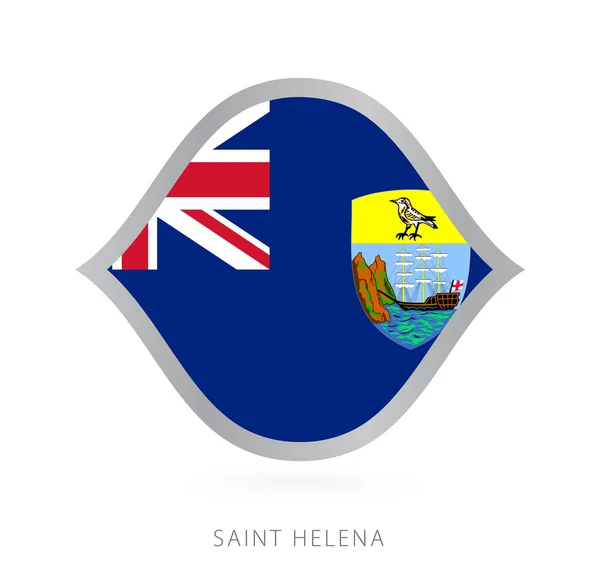 Saint Helena National Team Flag Style International Basketball Competitions —  Vetores de Stock