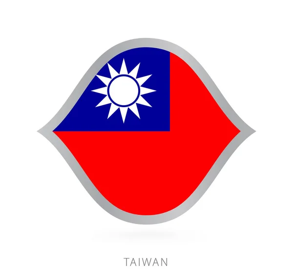 Taiwan National Team Flag Style International Basketball Competitions — Stok Vektör