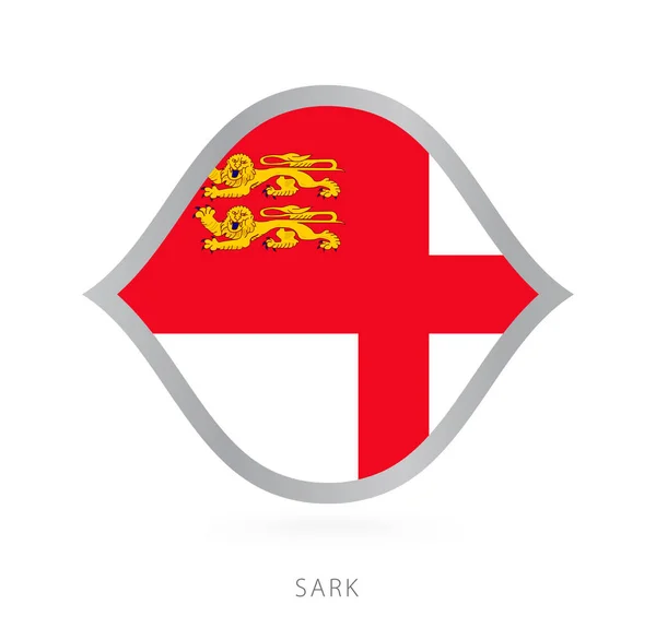 Sark National Team Flag Style International Basketball Competitions — стоковый вектор