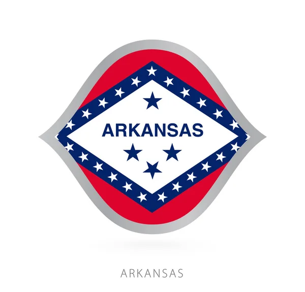 Arkansas National Team Flag Style International Basketball Competitions — Stock Vector