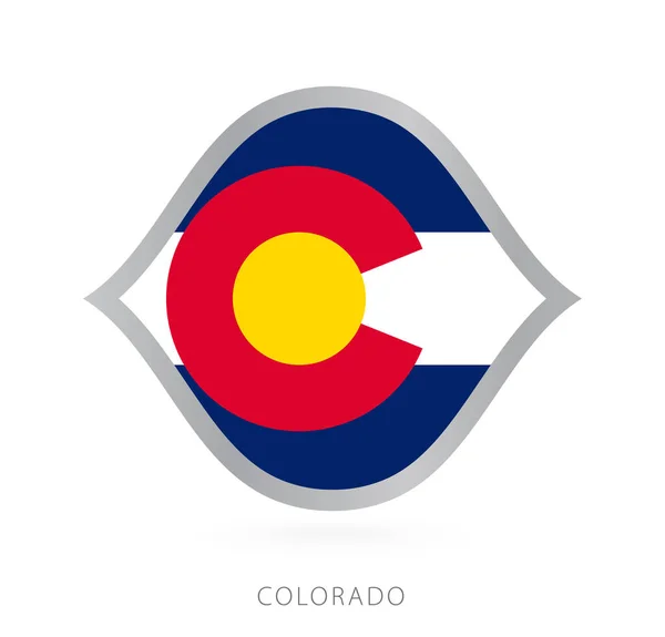 Colorado National Team Flag Style International Basketball Competitions — Vector de stock