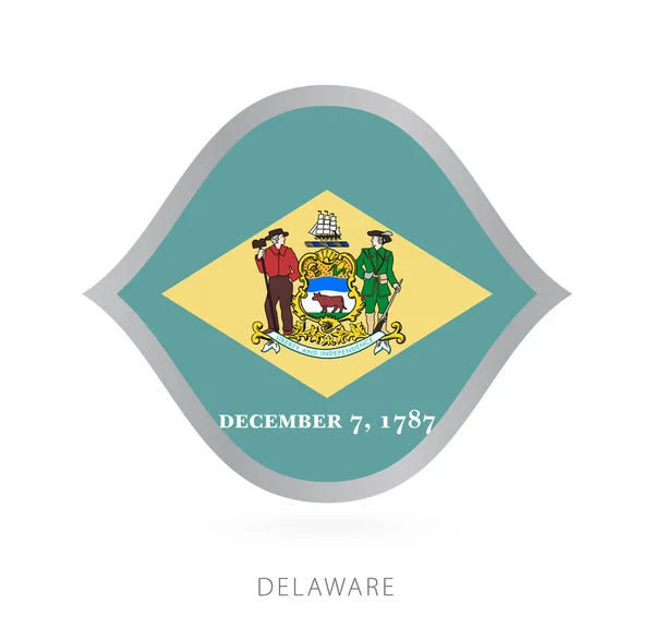 Delaware National Team Flag Style International Basketball Competitions — Stockvector