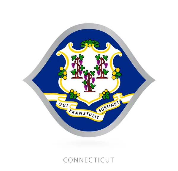Connecticut National Team Flag Style International Basketball Competitions — Stockvector