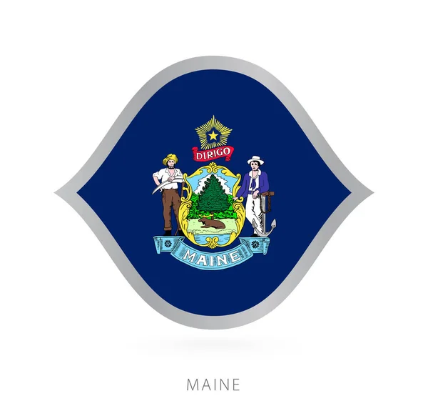 Maine National Team Flag Style International Basketball Competitions — Stockvektor