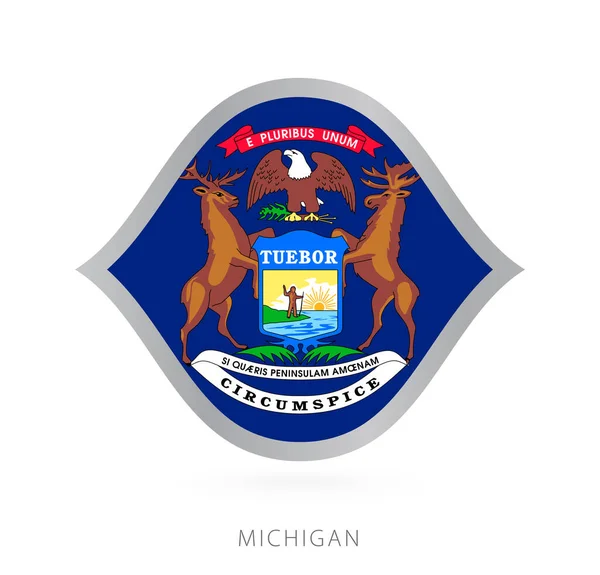 Michigan National Team Flag Style International Basketball Competitions — Stok Vektör