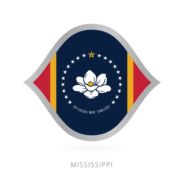 Mississippi National Team Flag Style International Basketball Competitions — Stockvector