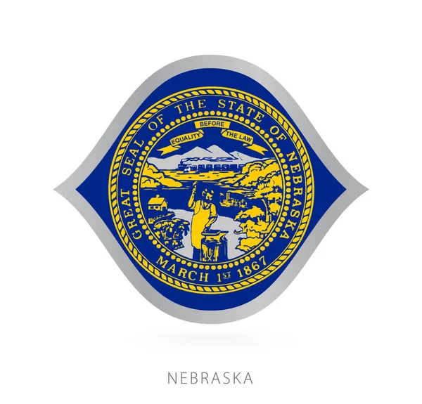 Nebraska National Team Flag Style International Basketball Competitions — Image vectorielle