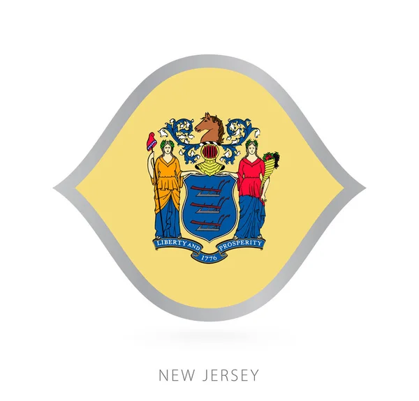 New Jersey National Team Flag Style International Basketball Competitions — Stockvector