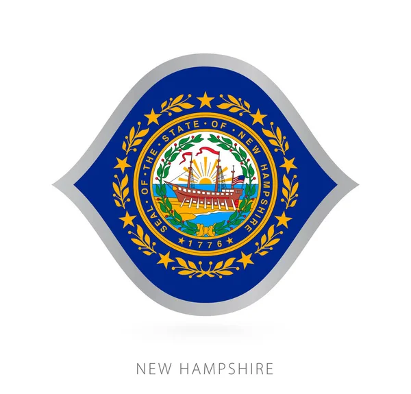 New Hampshire National Team Flag Style International Basketball Competitions —  Vetores de Stock