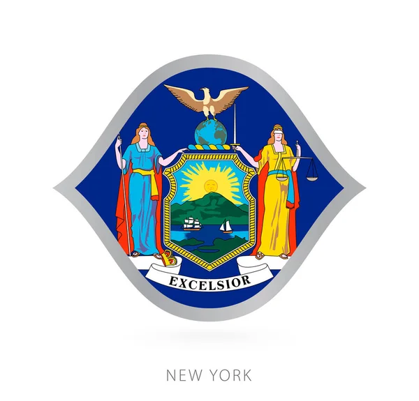 New York National Team Flag Style International Basketball Competitions — Stockvector