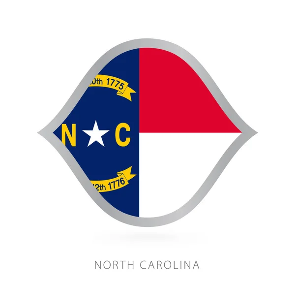 North Carolina National Team Flag Style International Basketball Competitions — Archivo Imágenes Vectoriales