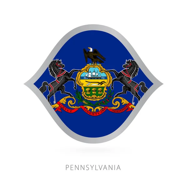 Pennsylvania National Team Flag Style International Basketball Competitions — Stockvector