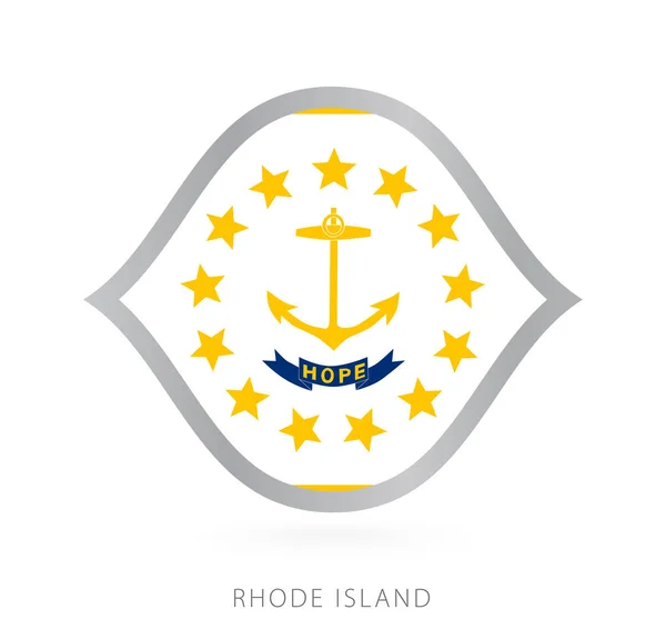 Rhode Island National Team Flag Style International Basketball Competitions — Stockvector