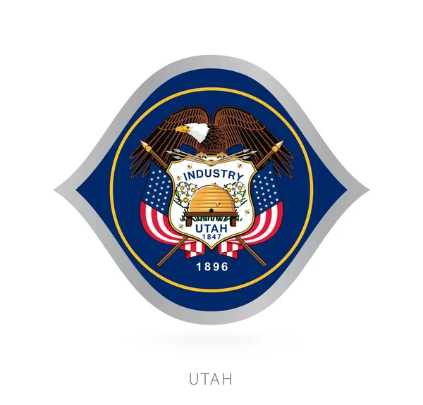 Utah National Team Flag Style International Basketball Competitions — Stockvector