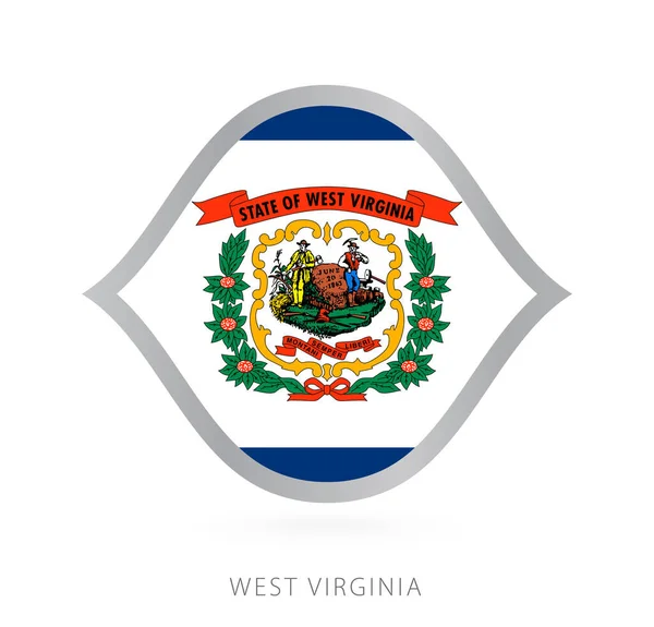 West Virginia National Team Flag Style International Basketball Competitions — Stockvector