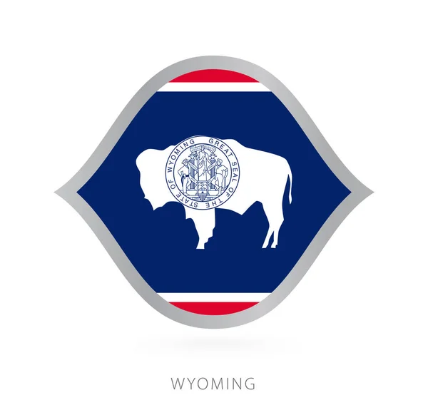 Wyoming National Team Flag Style International Basketball Competitions — Διανυσματικό Αρχείο