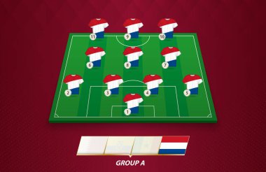 Hollanda 'nın Avrupa müsabakası için takım oluşturduğu futbol sahası.