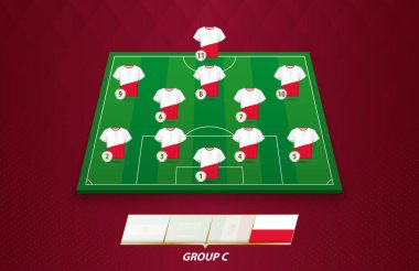 Polonya ile Avrupa müsabakası için futbol sahası.