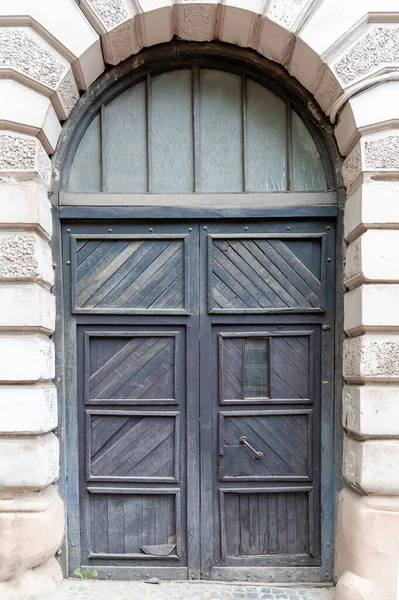 Doors City Old Lviv Ukraine Original Authentic Doors Outskirts Rynok — Stock Photo, Image