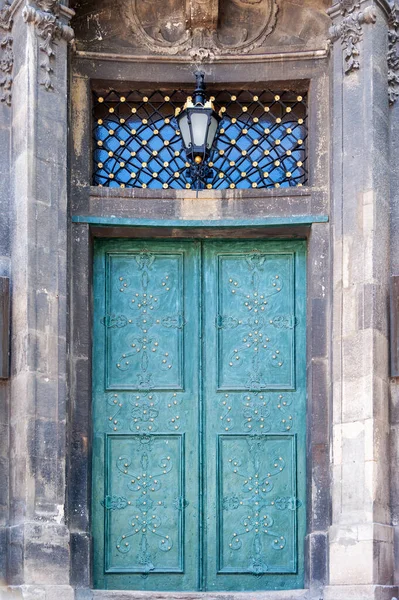 Doors City Old Lviv Ukraine Original Authentic Doors Outskirts Rynok — Stock Photo, Image