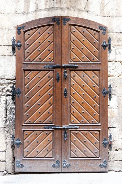 Doors City Old Lviv Ukraine Original Authentic Doors Outskirts Rynok — Stock Photo, Image