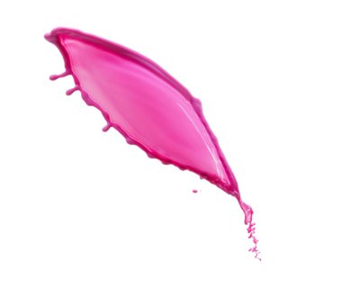 Beyaz arkaplanda reklam, metin ve tasarım için kopyalama alanı olan eflatun renk boyasının görüntüsü