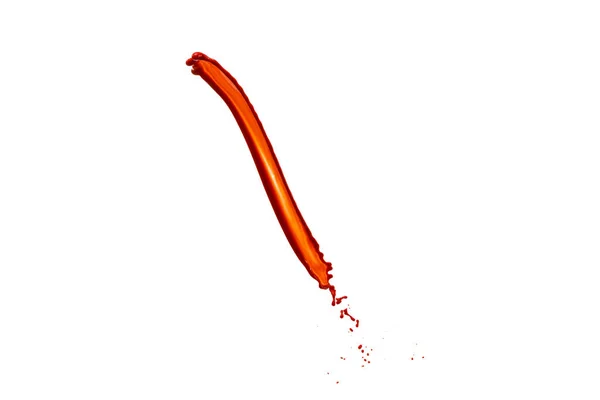 Абстрактная форма. Всплески оранжевой краски изолированы на белом фоне с копировальным пространством для рекламы, текста, дизайна — стоковое фото