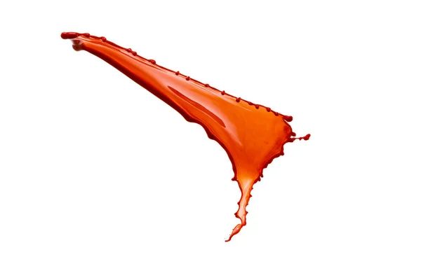 Soyut şekil. Beyaz arkaplanda izole edilmiş turuncu boya damlaları ve reklam, metin ve tasarım için kopya alanı — Stok fotoğraf