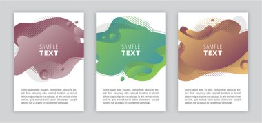 Renkli, soyut modern grafik elementlerin olduğu bir poster, renkli lekeler. Vektör çizimi. Posterler, broşürler, kitapçıklar, kapaklar, duvar kağıtları için yaratıcı tasarım.