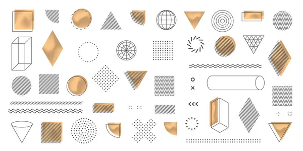 Vector set. Geometric shapes. Minimal modern shapes. Minimalist geometric forms for your design project. Trendy hipster background and logotypes. — Stock Vector