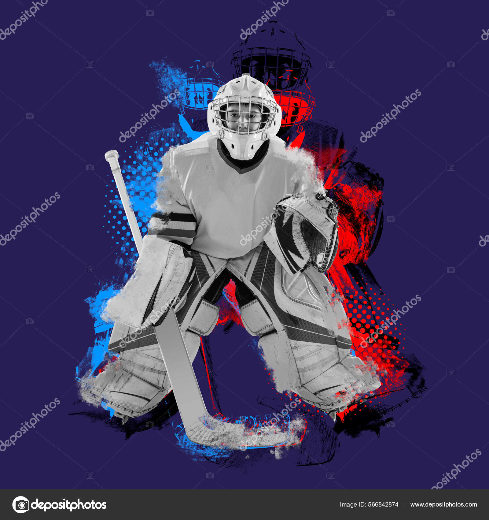 Ice Hockey Goalie Neon Style Stock Vector Illustration and Royalty Free Ice Hockey  Goalie Neon Style Clipart