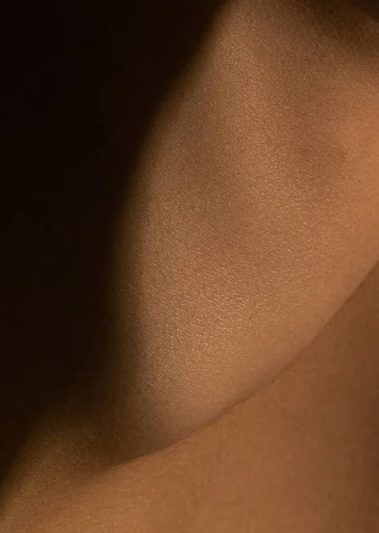 Close up part of womans body. Detailed texture of human skin. Beauty, art, skincare, bodycare, healthcare, hygiene and medicine concept. — Stok fotoğraf