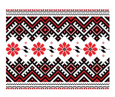 Ünlü Ukrayna halk müziği kusursuz desen tasarımı. Etnik ticaret amaçlı vyshyvanka nakış süsü. Sanat anlayışı, güzellik, moda tarzı. Vektör
