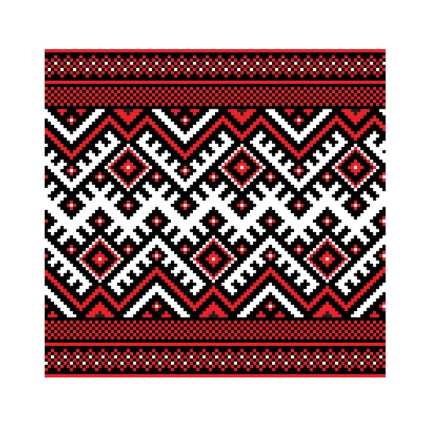 Famoso diseño de patrón sin costura popular ucraniano. Adorno de bordado tradininal étnico de vyshyvanka. Concepto de arte, belleza, estilo de moda. Vector — Vector de stock