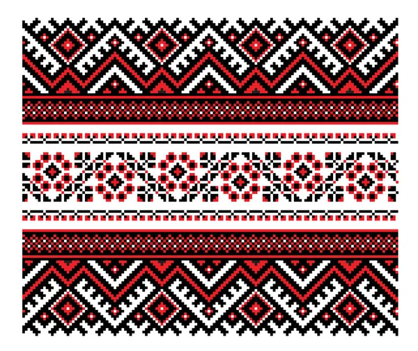Famoso diseño de patrón sin costura popular ucraniano. Adorno de bordado tradininal étnico de vyshyvanka. Concepto de arte, belleza, estilo de moda. Vector — Vector de stock