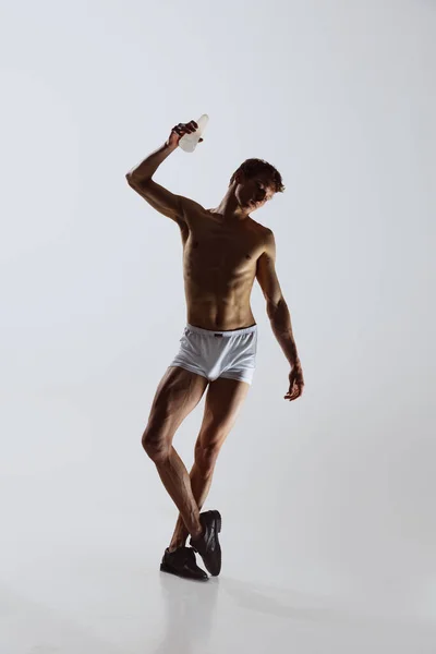 Hope Express Feelings Movements Contemp Dance Performance Young Flexible Shirtless — Stock Photo, Image