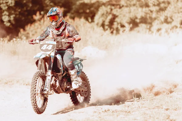 Duża Energia Jazda Adrenalina Zdjęcia Żywo Profesjonalnego Szkolenia Motocyklistów Motocyklu — Zdjęcie stockowe