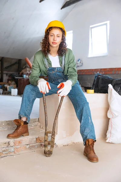 Having Rest Hard Working Day Live Portrait Young Beautiful Woman — Zdjęcie stockowe