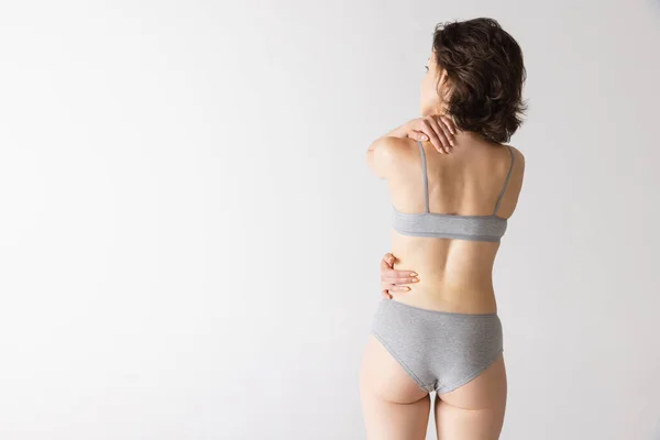 Sport Healthy Eating Cellulite Massage Sportive Female Body Buttocks Panties —  Fotos de Stock