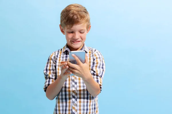 Modern Technology Gadget Kid Life Cute Preschool Age Boy Kid — Stockfoto