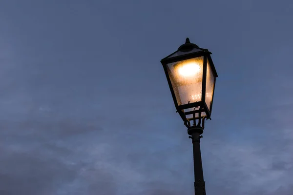 Retro Stijl Straatverlichting Lamp Nacht — Stockfoto