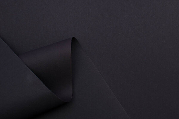 Abstract 3d curved black paper background